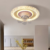 voordelige Plafondventilatorverlichting-plafondventilator met verlichting ronde ventilatorlamp met afstandsbediening led hanglamp ventilator voor woonkamer eetkamer plafondlamp