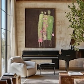 cheap Landscape Paintings-Handmade Oil Painting Canvas Wall Art Decoration Abstract Figures for Home Decor Stretched Frame Hanging Painting/Rolled Frameless Unstretched Painting
