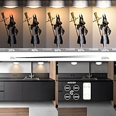 baratos luz do armário-Luzes LED Puck para armários com controle remoto, lâmpada AA com função de memória, 3 modos de iluminação, luzes adesivas para armários de cozinha