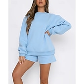 女性用 トラックスーツ プルオーバースウェットシャツ スウェットショーツ レース ソリッド スーツウェア 秋 Темный хаки ブラック ジム アスレイジャー ランニング 防風 長袖 スポーツ アクティブウェア 伸縮性あり レギュラー お買い得  トラックスーツ-女性用 トラックスーツ プルオーバースウェットシャツ スウェットショーツ レース ソリッド スーツウェア 秋 Темный хаки ブラック ジム アスレイジャー ランニング 防風 長袖 スポーツ アクティブウェア 伸縮性あり レギュラー