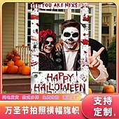 cheap Halloween Wall Tapestries-Halloween Photo Booth Props SuppliesSpooky and Fun Designs ncludes Ghosts, Pumpkins, Witches, Bats, and More  Perfect for Parties, Events, and Celebrations