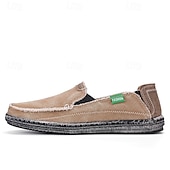 economico Slip-ons e mocassini da uomo-Mocassini da uomo in denim blu con bordo sfrangiato, scarpe casual leggere slip-on per le uscite del fine settimana, le passeggiate estive e il comfort quotidiano