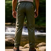preiswerte Unterteile-Herren Wanderhosen Frühling Herbst Außen Normale Passform Wasserdicht Schnelltrocknend Leicht Atmungsaktiv Hosen Kordelzug Tasche Elastischer Bund Schwarz Armeegrün Camping / Wandern Golfspiel Laufen