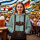 levne Mikiny s kapucí-Pivo Oktoberfest Kapuce Tisk Přední kapsa Grafika Pro Dámské Dospělé Karneval Pivo Oktoberfest 3D tisk Dovolená Párty