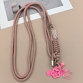 economico Lanyards e cinturini da polso per telefono-Nuovo telefono cellulare con ciondolo a forma di cartone animato, corda per appendere tracolla regolabile, etichetta stampata da donna, corda per appendere all&#039;aperto, viaggio, arrampicata, corda