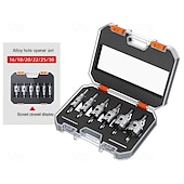 economico set di punte da trapano-Kit di 5 seghe a tazza TCT con punta in carburo di tungsteno e punta pilota in titanio per metallo, acciaio inossidabile, ferro, legno, plastica