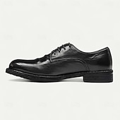 preiswerte Klassische Anzugschuhe-Herren Elegante Schuhe Spaziergang Leder Italienisches Vollnarbenleder Bequem Rutschfest Schnürung Schwarz Braun Kaffee