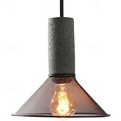 cheap Pendant Lights-Chandelier Cement Iron Cage Pendant Light Creative Metal Mesh Ceiling Light Fixture, Flush Mount Hanging Light for Kitchen Island Dining Room Bedroom Living Room Corrido Lamp