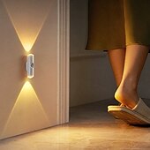 cheap Puck Lights-1 Pc Led Charging Puck Lights Spotlight, Sensor  Night Light, Usb Charging, Three Color Dimming, Magnetic Installation, No Need For Wiring Or Punching Hole