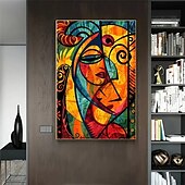 preiswerte Kunstdrucke-1 Stück moderner Kunstdruck der afrikanischen Popkultur, ungerahmt, gemischte Pigmente, Leinwandmalerei, kein Strom erforderlich, Wanddekoration für Wohnzimmer und Schlafzimmer
