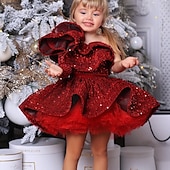 preiswerte Kleider für die Blumenmädchen-Kinder Mädchen Partykleid Einfarbig Langarm Leistung Netz Prinzessin Süß Netzstoff Knöchellang Etui-Kleid Tüllkleid Sommer Frühling Herbst Kinder Wein Blau Purpur