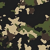 abordables camisas occidentales de los hombres-Hombre Color Camuflaje Camisa camisa occidental Camisa vaquera Sin Mangas estilo occidental Exterior Trabajo Casual Verano Primavera Cuello Vuelto Impresión 3D Camisas con botones Negro Verde