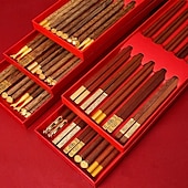 cheap Cooking Utensils-5Pairs Wood Chopsticks Chinese Style Solid Wood Chopsticks Family Hotel Wedding Chopstick Set