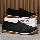 preiswerte Herrenpantoletten &amp; -slipper-Herren-Slipper aus Strick, atmungsaktives Obermaterial aus Webstoff mit flexibler Gummisohle, bequem und leicht für Sommer, Strand und Autofahren