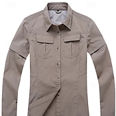 cheap Tops-Women&#039;s Hiking Shirt Long Sleeve Turndown Top Outdoor Waterproof Windproof Lightweight Nylon Army Green Khaki Rose Red Running Camping / Hiking / Caving