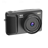preiswerte Digitalkamera-hochauflösende Digitalkamera 1500 mAh 16-facher Zoom optional Retro 2,8 Zoll Klappbildschirm 64 Megapixel 4K HD-Video Weiß Schwarz Silber für Freund und Freundin