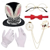 levne Doplňky-Alice in Wonderland Pohádka Śílenec Sada příslušenství Postavy z pohádek cosplay Filmové kostýmy for Unisex Děti Dospělé předvečer Všech svatých Karneval Světový den knihy Výkon Vzdělávací převlékán