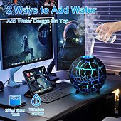 abordables lampe de chevet-Diffuseur d&#039;arômes silencieux inspiré du volcan alimenté par USB avec veilleuse colorée - humidificateur d&#039;huiles essentielles pour une ambiance relaxante dans la chambre à coucher du bureau à