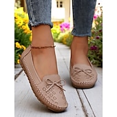 economico Slip-ons e mocassini da donna-mocassini da guida pieghevoli da donna: mocassini in morbida pelle con suole flessibili per il relax in giardino, il relax in veranda e l&#039;uso quotidiano