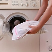abordables Bacs, paniers à linge-Lot de 4 sacs à linge en filet à fermeture éclair durables, sacs de lavage de protection pour linge délicat, sous-vêtements, vêtements, compatibles avec les machines à laver