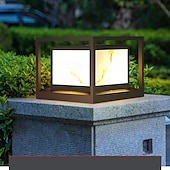 voordelige Postlicht-Buitenpaalverlichting armatuur moderne tuin entree buiten zuilverlichting metalen behuizing patio pilaarverlichting 110-240v 20w