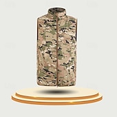 preiswerte Westen-Herren Wanderweste Daunenweste Steppweste Ärmellos Weste Außen Thermowarm Leicht Atmungsaktiv Winter Reißverschluss Polyester Tarnung Gelb Grün gelb Jagd Angeln Klettern