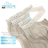 baratos Clip nas extensões-extensões de cabelo clip in extensões de cabelo para mulheres 14 polegadas curto ondulado clip in extensões de cabelo para mulheres extensões de cabelo clip ins 4 peças extensões de cabelo com trama