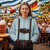 levne Mikiny s kapucí-Pivo Oktoberfest Kapuce Tisk Přední kapsa Grafika Pro Dámské Dospělé Karneval Pivo Oktoberfest 3D tisk Dovolená Párty
