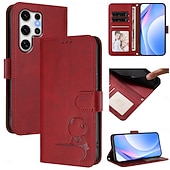 abordables Coques Samsung-téléphone Coque Pour Samsung Galaxy S25 S25 Edge S24 S24 FE S23 Ultra Plus S22 Plus Ultra A16 A55 5G A15 A14 Étui Portefeuille avec Support Fermeture Éclair Protection complète du corps Rétro TPU