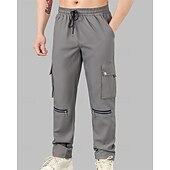 cheap Cargo Pants-Men&#039;s Cargo Pants Trousers Drawstring Elastic Waist Multi Pocket Plain Wearable Outdoor Daily Camping &amp; Hiking Fashion Classic Black Brown