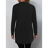 abordables Cardigans et vêtements d&#039;extérieur-Femmes Veste Décontractée Respirant Confortable Patchwork Mode Occasionnel Uni Vacances Rue Occasionnel Tenue quotidienne Ouvert devant Régulier Sans Col Coupe régulière manche longue Vêtements
