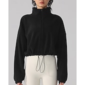 billige Fleece og 3 i 1 jakker-Dame Vinterfrakk Fleecejakke Vinter utendørs Termisk Vindtett Sommer Fleecejakker / Fleecer Svart Lys Grønn Krem Mørk Marineblå Kakifarget