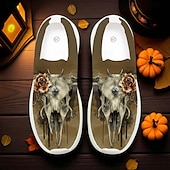 ieftine Pentru femei-Teniși sport fără mâneci pentru femei, de Halloween – pantofi sport negri, comozi, din Flyknit, cu imprimeu de buze de vampir și craniu, pentru petreceri costumate, Halloween și ținute casual de toamnă, Sarah Richter