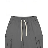 economico All&amp;#39;aperto-Per uomo Pantaloncini cargo Shorts Pantaloncini Estivi Coulisse Elastico in vita Multi-tasche Semplice Comodità Indossabile Lunghezza al ginocchio All&#039;aperto Sport Quotidiano Moda Casual Nero Cachi