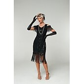 levne Šaty-Retro Řvoucí 20s 20. léta 20. století Bubenové šaty Šaty Úbory Velký Gatsby Svatební host Flitry Třásně Dámské Vánoce předvečer Všech svatých Karneval Párty a večer Svatební hostina loučení se