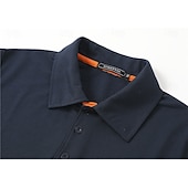 economico Polo classica da uomo-Per uomo Polo Maglia da golf Casuale Sportivo Classico Manica Corta Essenziale Tinta unica Semplice Bottoni Davanti Estate Primavera Tutte le stagioni Vestibilità regolare Vinaccia Bianco Nero Blu