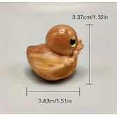 cheap Statues-Funny Handmade Middle Finger Duck Statue, Wooden Carved Desk Decor, Unique Gift for Adults, Office Humor Ornament, Cheeky Animal Figurine