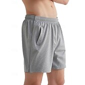 baratos Shorts de moletom-Homens calções atléticos Shorts rasgados Shorts de moletom Calção Shorts de verão Bolsos Cintura elástica Com Cordão Tecido Conforto Respirável Curto Ao ar livre Esportes Clássico Casual Preto Branco