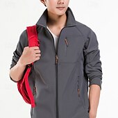 abordables Softshell, polares y chaquetas de montaña-Hombre Chaqueta para senderismo Chaqueta de lana para senderismo Invierno Al aire libre Térmico Grueso Invierno Chaquetas de Lana / Vellones Negro Rojo Azul Marino Oscuro Azul Real Gris