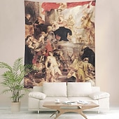 halpa Uskonnollinen kudos-Keskiajan Gobeliini Keskiajan Roikkuu Gobeliini Suuri Gobeliini Maalauksellinen Koriste Valokuva Tausta Peitto Verho Koti Makuuhuone Olohuoneen Koristus