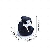 economico Decorazioni Appese e da Tavolo per Halloween-Statuetta stampata in 3D raffigurante un&#039;anatra mietitrice di Halloween, ornamento a forma di anatra della morte, statua di un&#039;anatra scheletro spettrale per decorazioni di Halloween, regalo da
