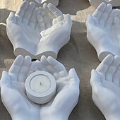 abordables Moisissure-Moule en silicone multifonctionnel en forme de main - idéal pour la fabrication de bijoux en résine, de bougies, de plantes succulentes et de décorations créatives pour la maison - kit de bricolage