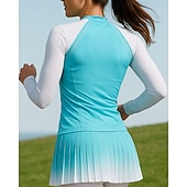 tanie Koszulki biegowe i topy-Damskie Koszulka do biegania Koszulka do tenisa Szczupła Długi rękaw Tee Tshirt Kolorowy blok Szybkie wysychanie Lekki Oddychający Bransoletka tenisowa Golf Bieganie Odzież sportowa Odzież sportowa