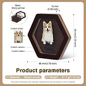 cheap Memorial Gift-Personalized Pet Hair Memorial Gift, Custom Pet Photo Name, Pet Remembrance Ornament to Hold Fur, Sympathy Gift for Dog Cat Loss, Eternal Memory for Pet Owners