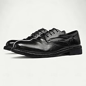 preiswerte Klassische Anzugschuhe-Herren Elegante Schuhe Spaziergang Leder Italienisches Vollnarbenleder Bequem Rutschfest Schnürung Schwarz Braun Kaffee