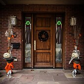 cheap Halloween Wall Tapestries-Halloween Ghost Windsock Night Light Spooky LED Hanging Decoration with Ghostly Glow Waterproof and Weather-Resistant for Outdoor Yard, Porch, or Garden Decor Perfect for Halloween Night Atmosphere