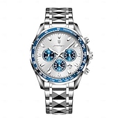 olcso Quartz órák-Férfi Kvarc Óra Luxus Nagy Dial Üzleti Lumineszcens Naptár Dátum Hét Vízálló Rozsdamentes Acél Óra