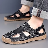 Χαμηλού Κόστους Υπαίθριες σάντες-Ανδρικά καφέ slip-on σανδάλια εξωτερικού χώρου με ελαστικά λουράκια και αναπνεύσιμο mesh επάνω μέρος για καλοκαιρινές περιπέτειες