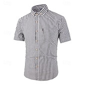 voordelige Heren-Carnaval Oktoberfest bier Geblokt Patroon Hemd Shirt met korte mouwen Bavarian Duits Alpine Weiden Voor heren Feest Bierfestival Doek in traditionele stijl