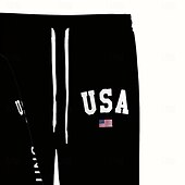 baratos Conjunto de Moletom 3D Masculino-Dia da Independência Americana Homens Bandeira americana 2pcs Conjuntos de moletom 3D Moletom Moletom com capuz Manga Longa Calças compridas Com Capuz Esportivo Casual Diário Roupa Esportiva